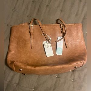 Cognac colored work tote/purse